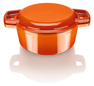 Ernesto® Liatinový kombinovaný hrniec, Ø 22 cm (oranžová) (100352893)