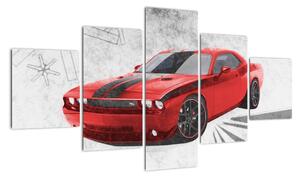 Dodge Challenger - obraz autá (Obraz 125x70cm)