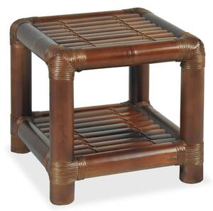 Nočný stolík, 40x40x40 cm, bambus, tmavohnedý
