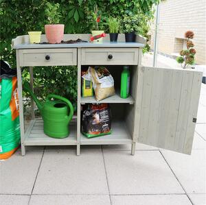 Habau Záhradný stôl na presádzanie rastlín, 98 x 48 x 95 cm, sivý (100343143)