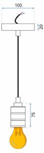 Toolight, závesná stropná lampa 1xE27 APP344-1CP, medená, OSW-08411
