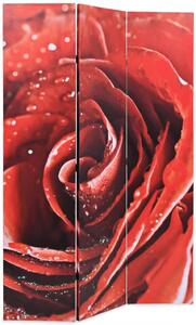 Skladací paraván 120x170 cm, potlač červenej ruže