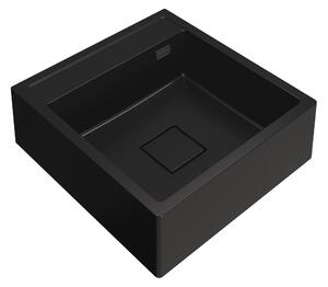 Gamma Farmerski, 1-komorový granitový drez 600x630x210 mm, čierna, GMA-ZLE000208