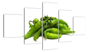 Zelené papričky - obraz (Obraz 125x70cm)