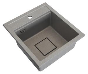 Gamma Quadro 4550, 1-komorový granitový drez 450x495x220 mm, béžová, GMA-ZLE000219