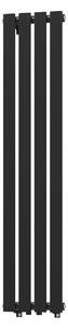 Gamma Vertical, vykurovacie teleso 296x1400 mm, 458 W, čierna matná, GMA-VERT-1400296-BK