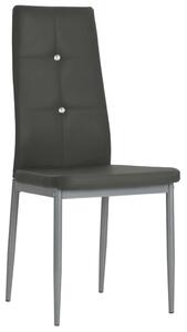 Jedálenské stoličky 2 ks sivé umelá koža