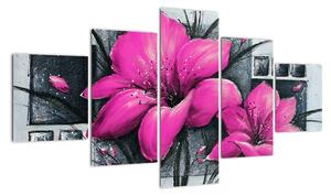Obraz ružové kvety (Obraz 125x70cm)