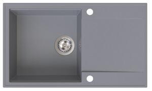 Sink Quality Sink55, kuchynský granitový drez 780x460x215 mm, šedá, SKQ-SINK.D.1KDOL