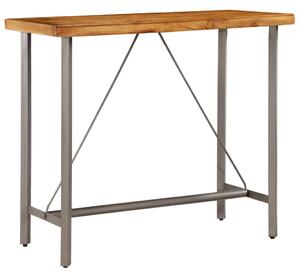 Barový stôl, masívne recyklované teakové drevo, 120x58x106 cm