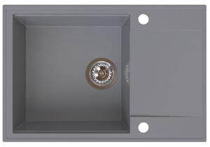 Sink Quality Sink55, kuchynský granitový drez 680x460x215 mm, šedá, SKQ-SINK.D.1KDO