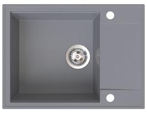 Sink Quality Sink55, kuchynský granitový drez 620x460x215 mm, šedá, SKQ-SINK.D.1KKO