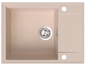 Sink Quality Sink55, kuchynský granitový drez 620x460x215 mm, béžová, SKQ-SINK.P.1KKO