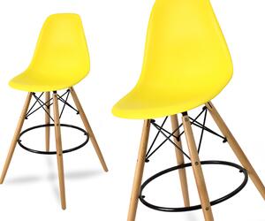Dekorstudio Dizajnová barová stolička ENZO žltá