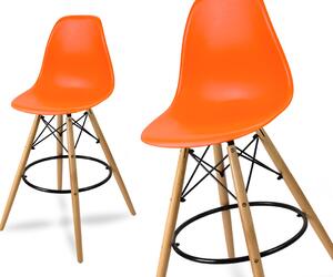 Dekorstudio Dizajnová barová stolička ENZO oranžová
