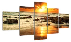 Západ slnka na mori - obraz (Obraz 125x70cm)