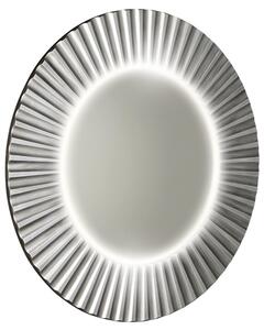 Sapho Sapho, PRIDE guľaté zrkadlo s LED osvetlením v ráme, priemer 90cm, strieborná, PD952