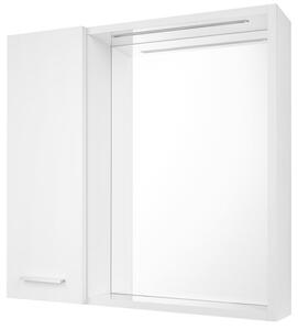 Aqualine Aqualine, ZOJA/KERAMIA FRESH STRIP galérka s LED osvetlením, 60x60x14cm, ľavá, biela, 45021S