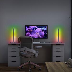 OSRAM SMART+ WiFi stolová lampa CORNER MAGIC, strieborná, 43 cm RGB, Chrómová / strieborná, Obývacia izba / jedáleň, Hliník, Moderný