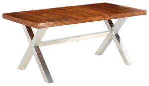 Drevený jedálenský stôl, sheeshamový povrch 180x90x76 cm