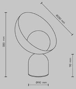 Stolová lampa Maytoni Tavo, čierna, kameň/sklo, výška 33 cm, Čierna, Spálňa, Sklo, Moderný, Stojacie svietidlo