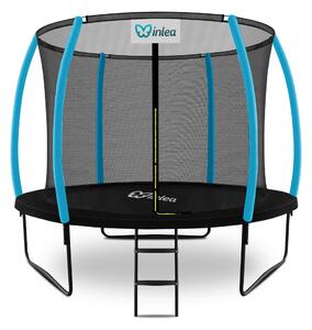 INLEA ULTIMATE Jump trampolína s vnútornou ochrannou sieťou 305 cm - čierna/svetlomodrá