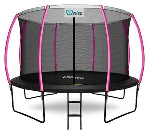 INLEA ULTIMATE Jump Trampolína 366 cm s vnútornou ochrannou sieťou - čierna/ružová