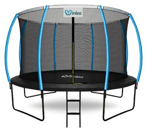 INLEA ULTIMATE Jump Trampolína 366 cm s vnútornou ochrannou sieťou - čierna/svetlomodrá