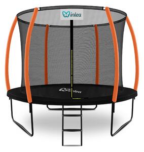 INLEA ULTIMATE Jump trampolína s vnútornou ochrannou sieťou 305 cm - čierna/oranžová