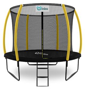 INLEA ULTIMATE Jump trampolína s vnútornou ochrannou sieťou 305 cm - čierna/žltá