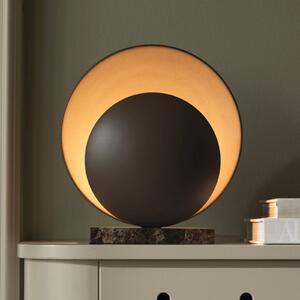 Globen Lighting Stolová lampa ORBIT, hnedá Výška 32 cm Mramorová podstava, Hnedá / hrdzavá, Obývacia izba / jedáleň, kov, Dizajn, Stolová lampa