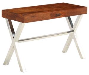 Stôl masívne akáciové drevo sheeshamová povrchová úprava 110x50x76 cm