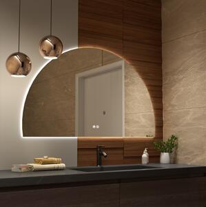 Erga Kori, polkruhové LED zrkadlo 70x120cm, 2760 lm, 3 farby svetla, ERG-V01-KORI-7012-CL