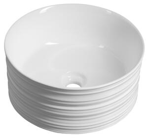 Sapho Sapho, ALETTE keramické umývadlo na dosku, vysoké, priemer 41cm, biela, AR459