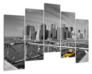 Obraz žltého taxíka (Obraz 125x90cm)