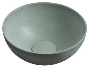 Sapho Sapho, MINOR betónové umývadlo na dosku, priemer 26cm, zelená matná, MR26023