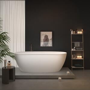 Erga Vienna, voľne stojaca vaňa 150x75 cm + odtoková zátka, biela lesklá, ERG-VIENNA-150075-WH-WH