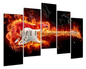 Obraz - gitara v ohni (Obraz 125x90cm)