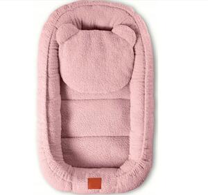 Vulpi Set hniezdo pre bábätko s vankúšom Boucle Premium Farba: ružová