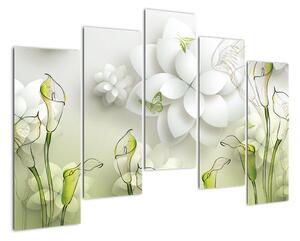 Moderný obraz - kvety (Obraz 125x90cm)