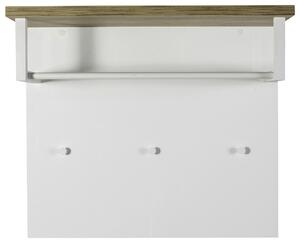 VEŠIAKOVÝ PANEL, farba duba, biela s vysokým leskom, 82/71/35 cm Carryhome - Vešiakové steny, Online Only