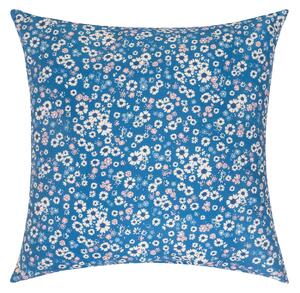 LIVARNO HOME Dekoratívny vankúš, 50 x 50 cm (modrá/kvetinový vzor) (100343074)