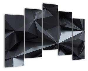Čiernobiely obraz - abstrakcie (Obraz 125x90cm)