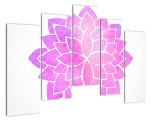 Obraz: ružová mandala (Obraz 125x90cm)