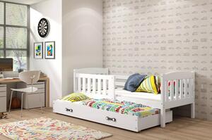 Interbeds Jednolôžková posteľ Kubus3 Biela pre teenagerov 190x90 s matracom, rozkladacia - biela