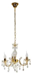 Zlatý krištáľový luster Maria Teresa pre žiarovku 3x E14 – LED lustre a svietidlá > Kolekcie svietidiel > Kolekcia svietidiel MARIA TERESA