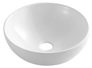 Invena Dokos, keramické umývadlo na dosku 395x395x135 mm, biela lesklá, INV-CE-19-011-C