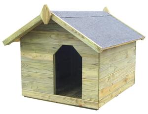 Psia búda s otváracou strechou, impregnovaná borovica