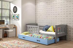 Interbeds Jednolôžková posteľ Kubus3 Grafit pre teenagerov 160x80 s matracom, rozkladacia - modrá