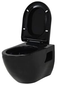 Závesné WC, keramické, čierne